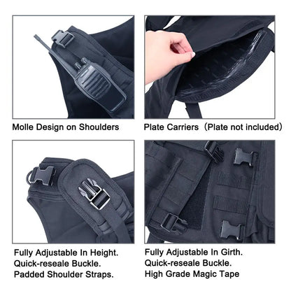 Molle Airsoft Vest Tactical Vest Plate Carrier Swat Fishing Hunting Paintball Vest Military Army Armor Police Vest