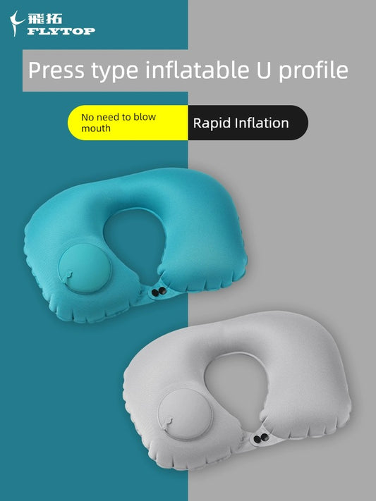 Inflatable U Pillow Travel Portable Neck Pillow by Car Aircraft Press Type U-Shaped Pillow Neck Protection Travel Fantastic Cover Support Neck Pillow