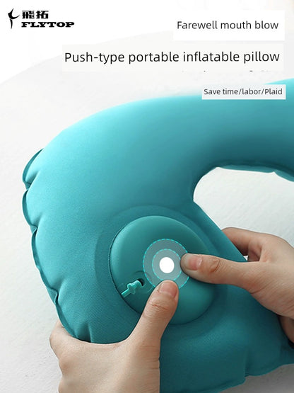 Inflatable U Pillow Travel Portable Neck Pillow by Car Aircraft Press Type U-Shaped Pillow Neck Protection Travel Fantastic Cover Support Neck Pillow